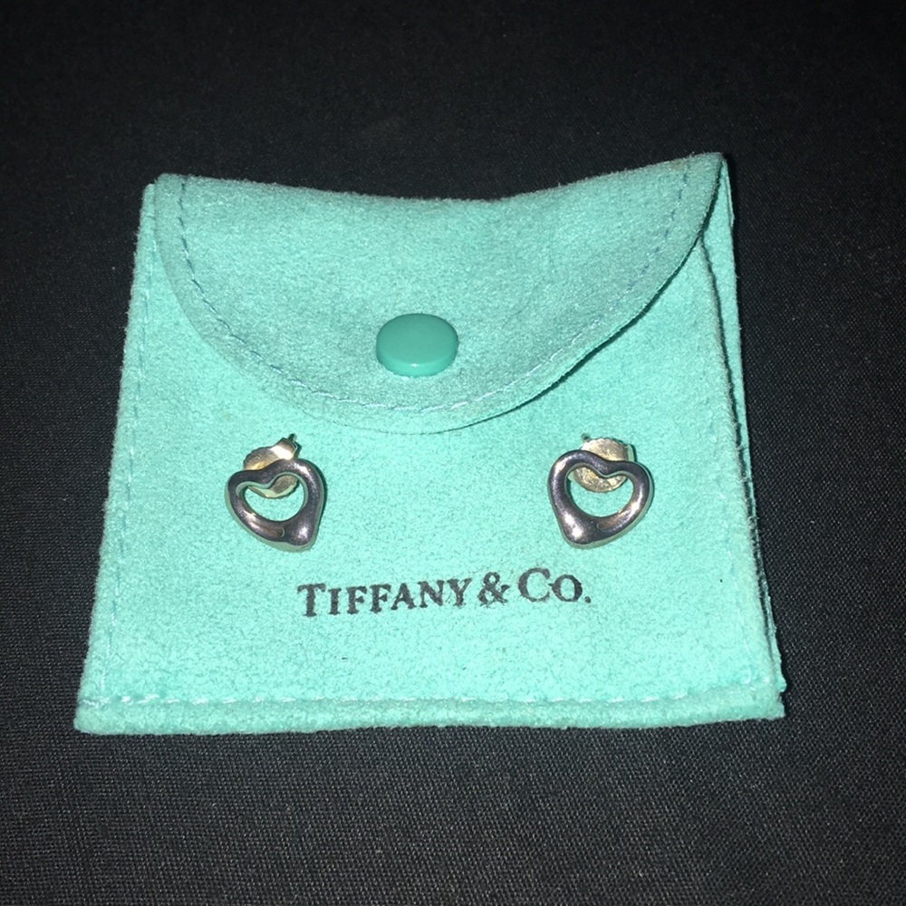 tiffany & co elsa peretti open heart earrings